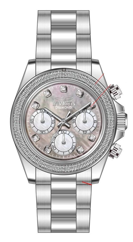 Band For Invicta Elite Diamond  Lady 48756