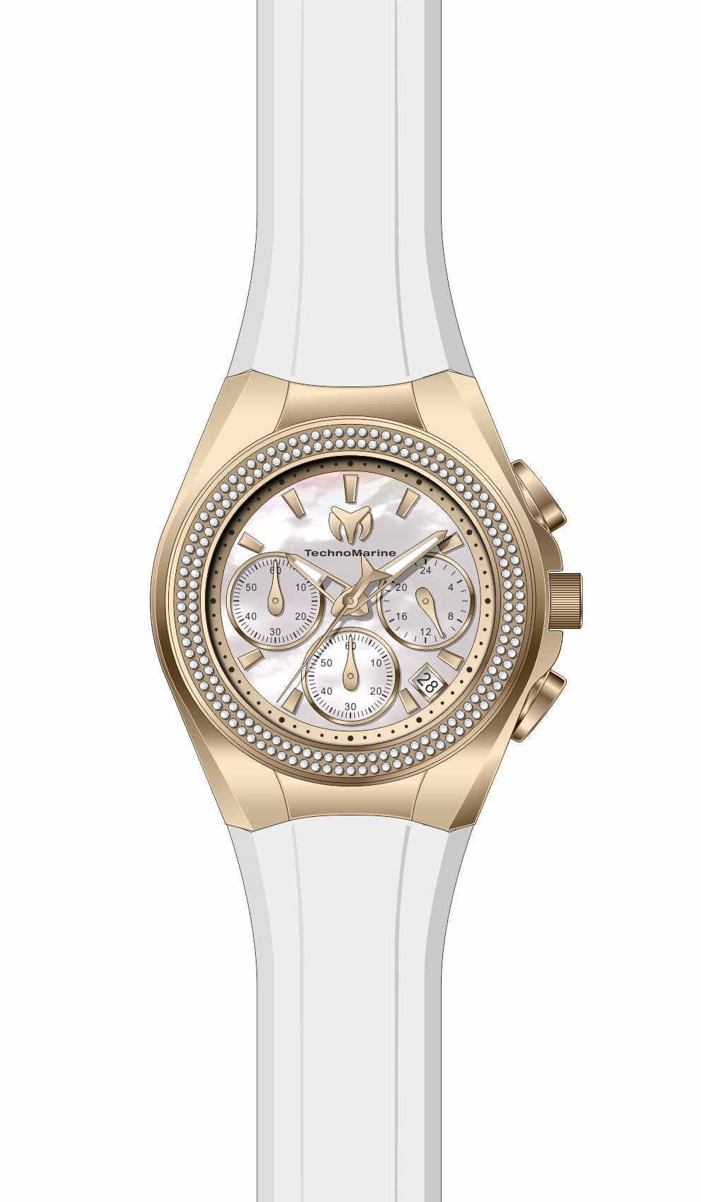TechnoMarine Grand Manta Ray Mens 47mm Black Mother Pearl Chrono Watch –  Klawk Watches