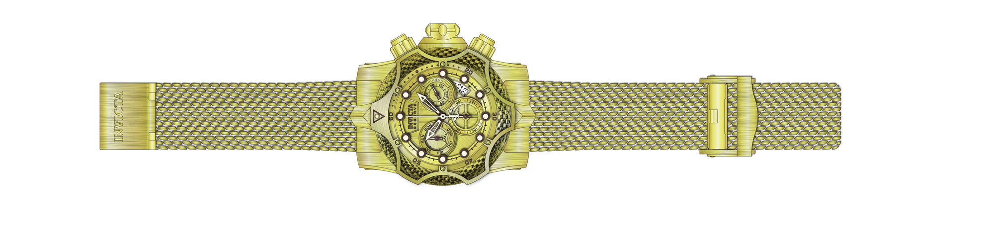 Band for Invicta Reserve Venom Men Gold Label 35050