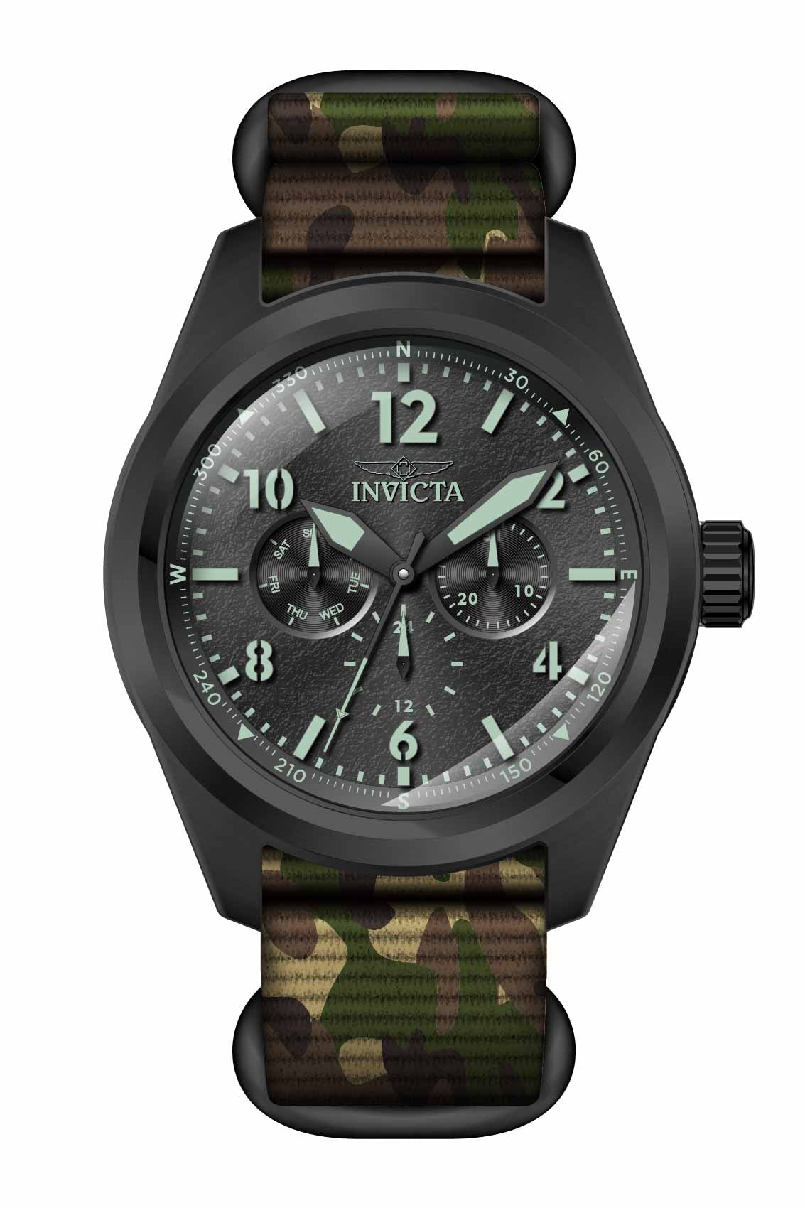 Invicta shops Coalition Forces Quartz Watch in Black/Green