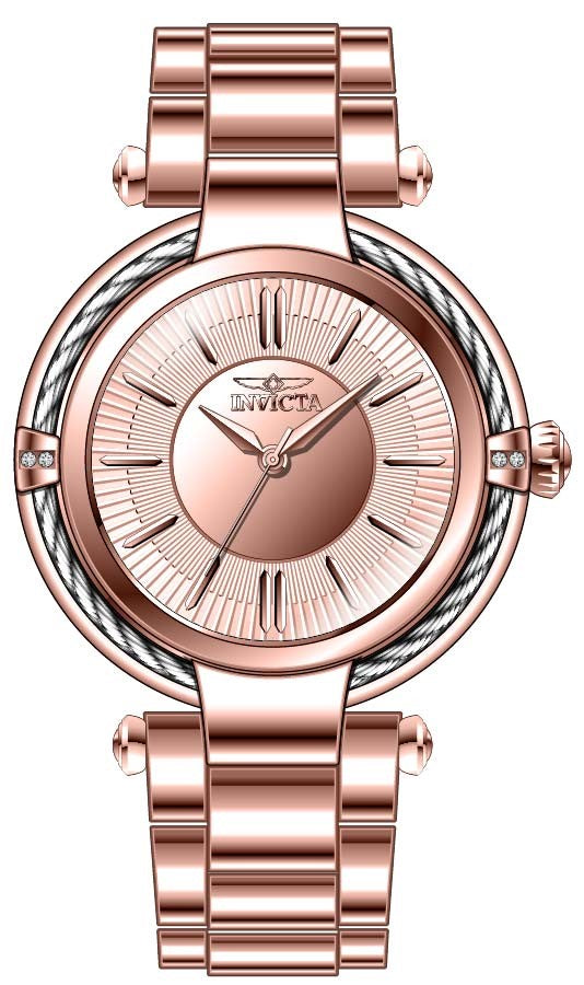 Invicta rose gold and silver online watch