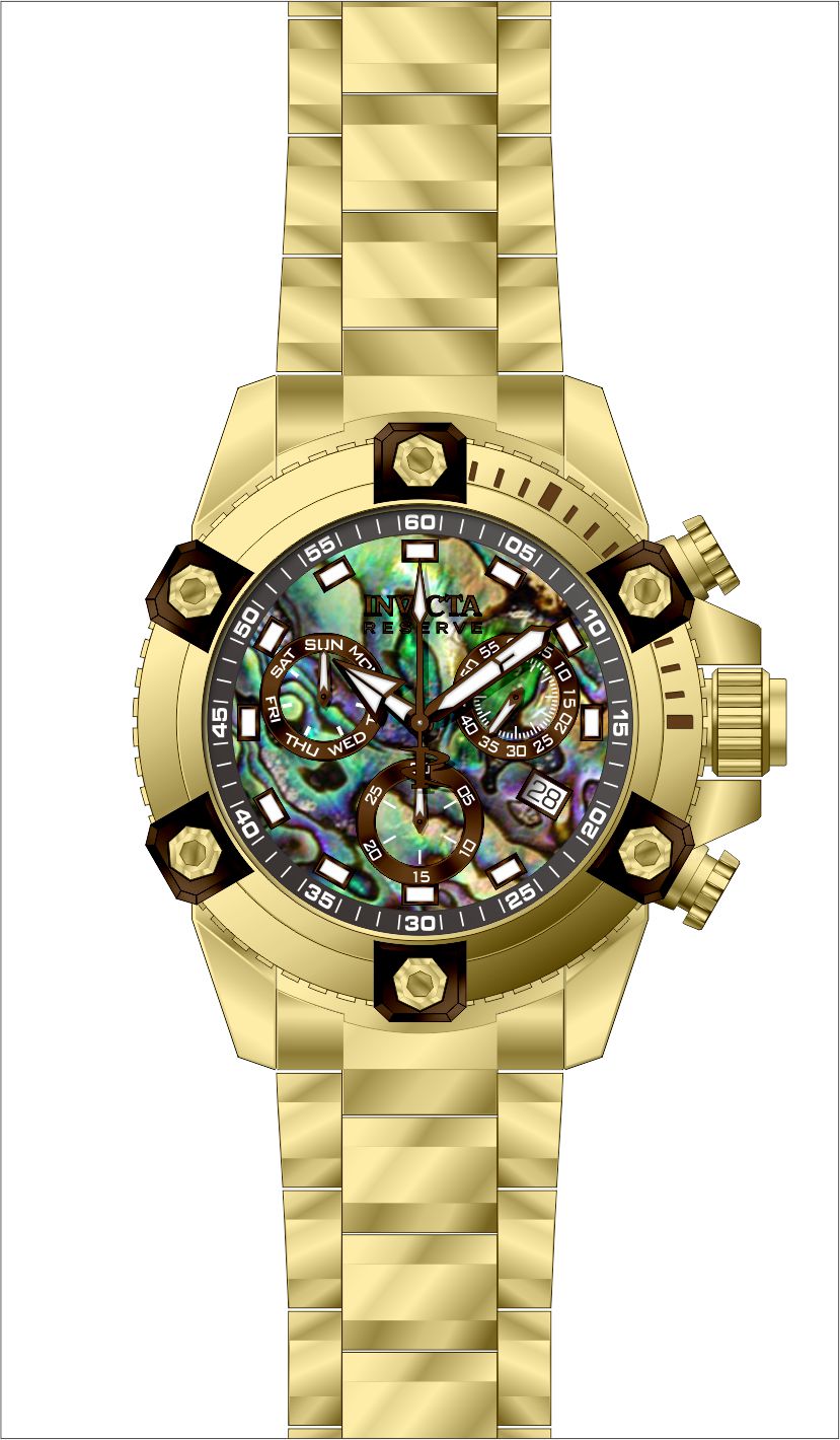 Band for Invicta Reserve Men Gold Label 35556