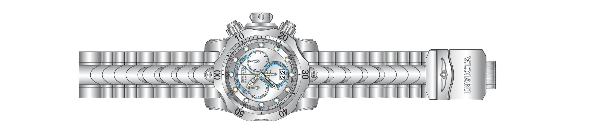 Band for Invicta Reserve Grand Venom Men 37028