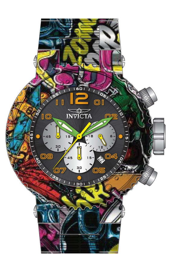 Sold Invicta - Graffiti - Hydroplated - Pro Diver Zager Exclusive - mens watch