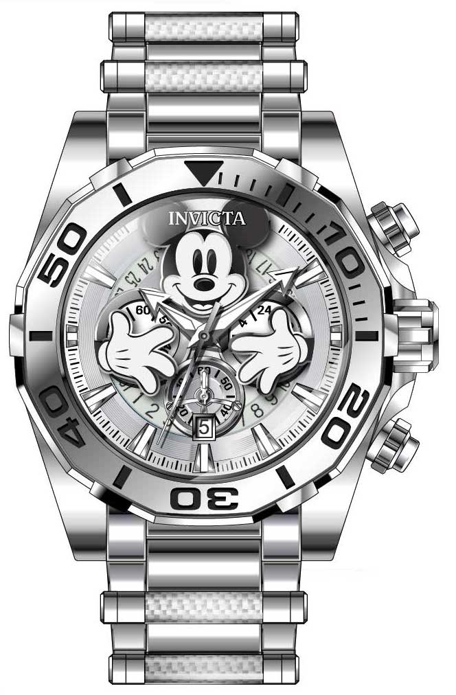 Band for Invicta Disney Limited Edition Mickey Mouse Men 37813