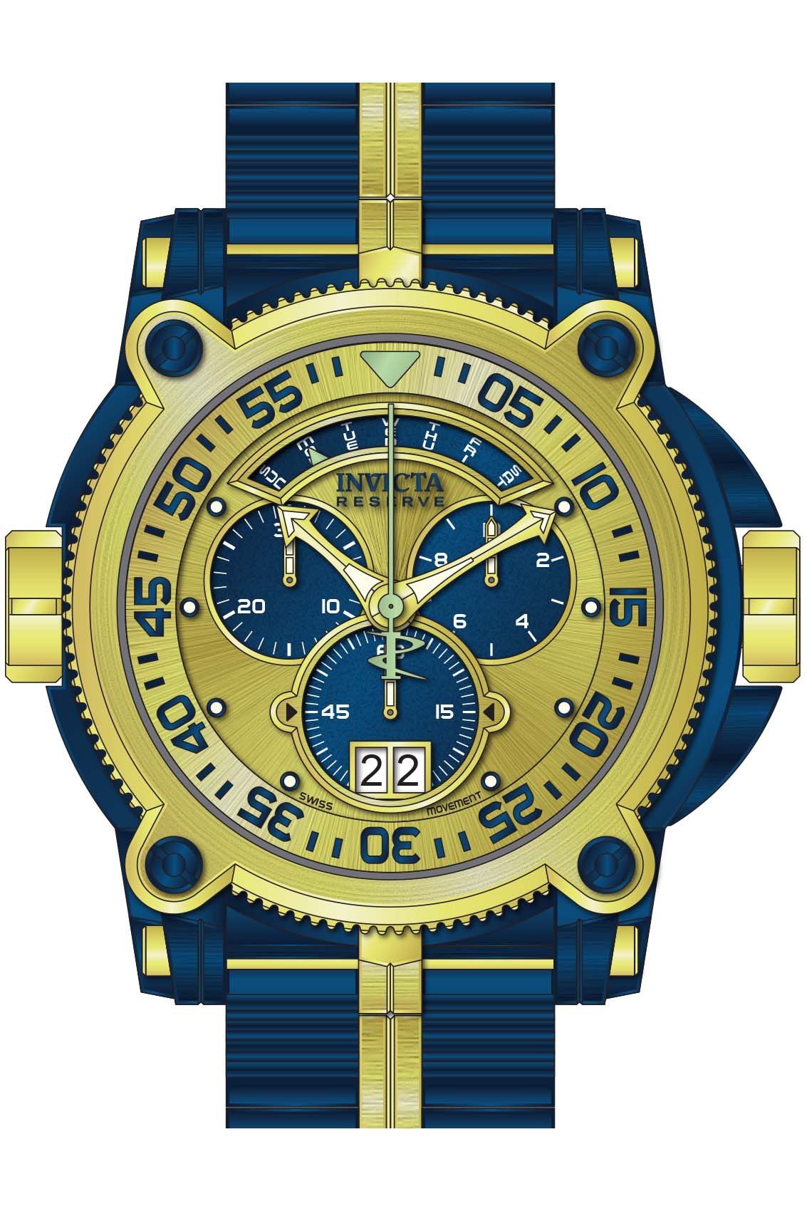 Band for Invicta Sea Hunter Warrior Men 37000 - Invicta Watch Bands