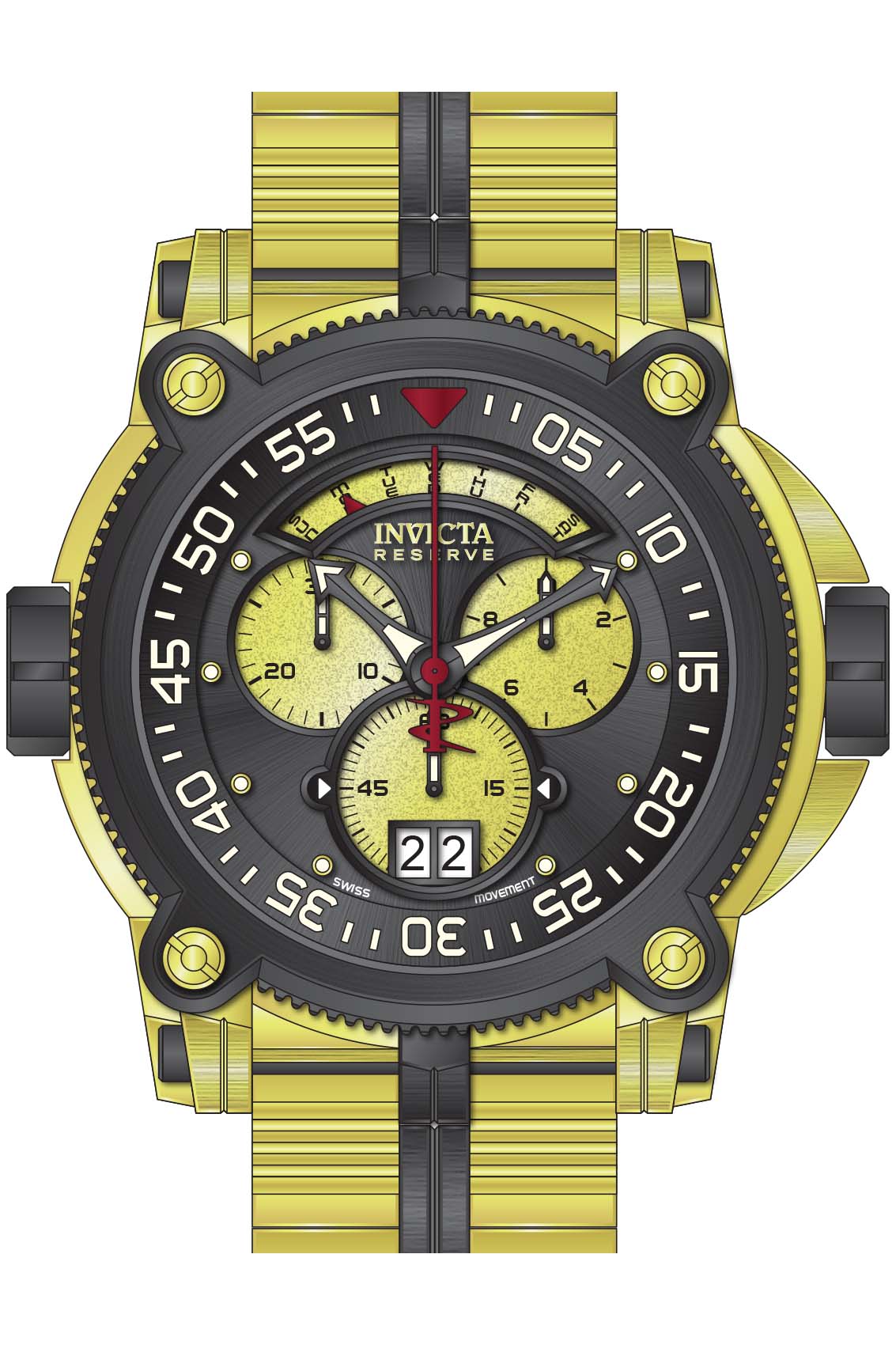 Band for Invicta Sea Hunter Warrior Men 37001 - Invicta