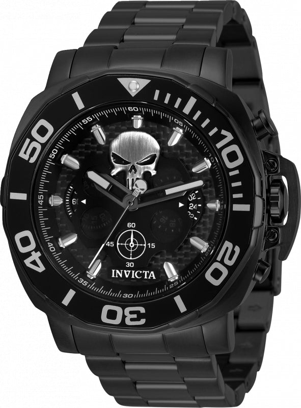 Invicta 37687 Men's Marvel Punisher Black and Silver Dial Watch -  Walmart.com