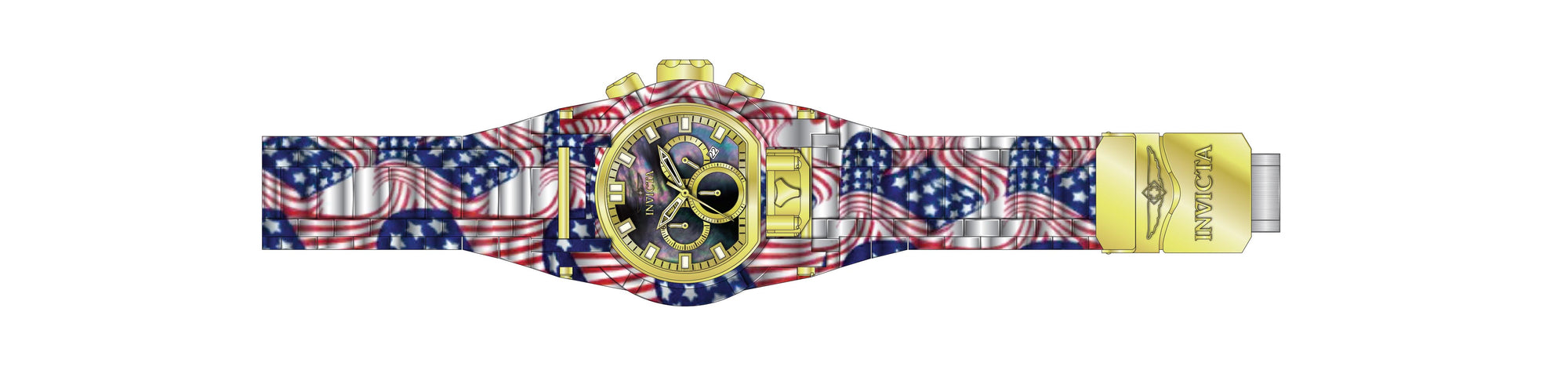 Band for Invicta Bolt Bolt Zeus Magnum Men 39543