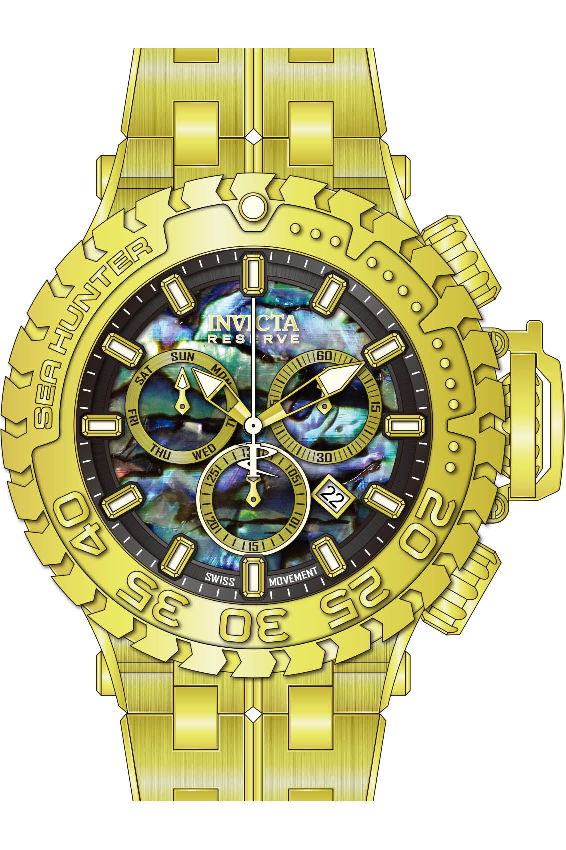 Invicta sea hunter watch on sale band