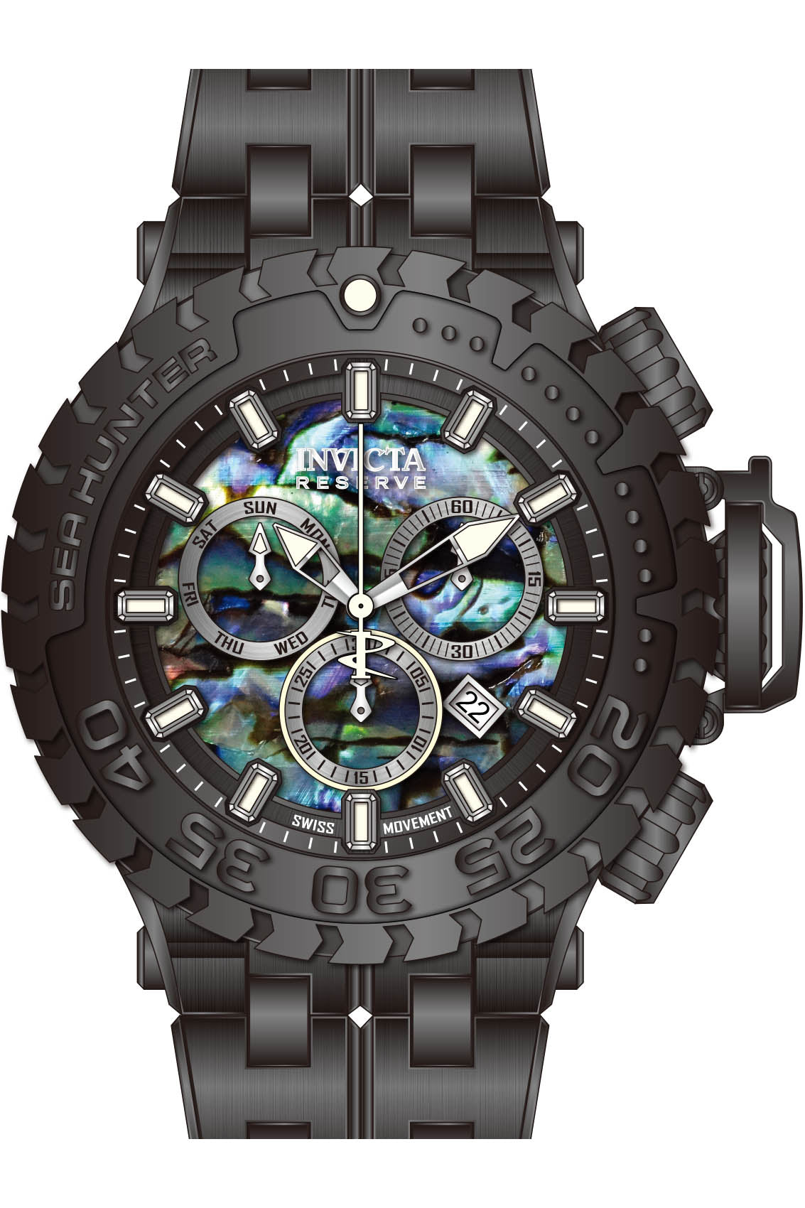 Band for Invicta Sea Hunter Men 39328