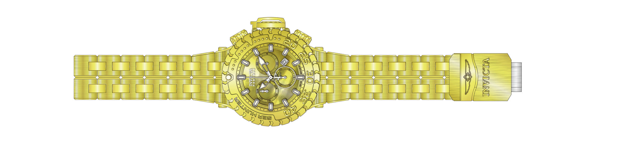 Band for Invicta Sea Hunter Men 39569