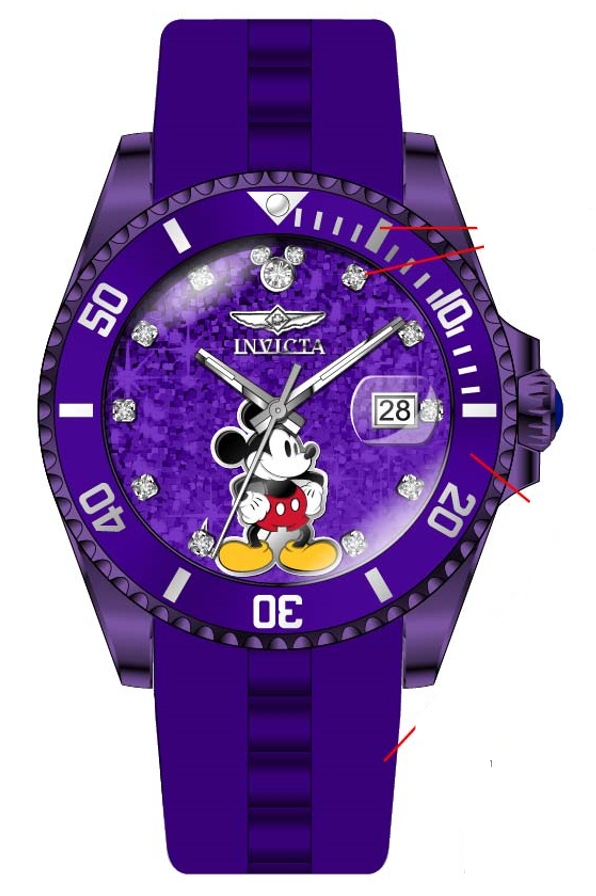 Parts for Invicta Disney Limited Edition Mickey Mouse Lady 41310