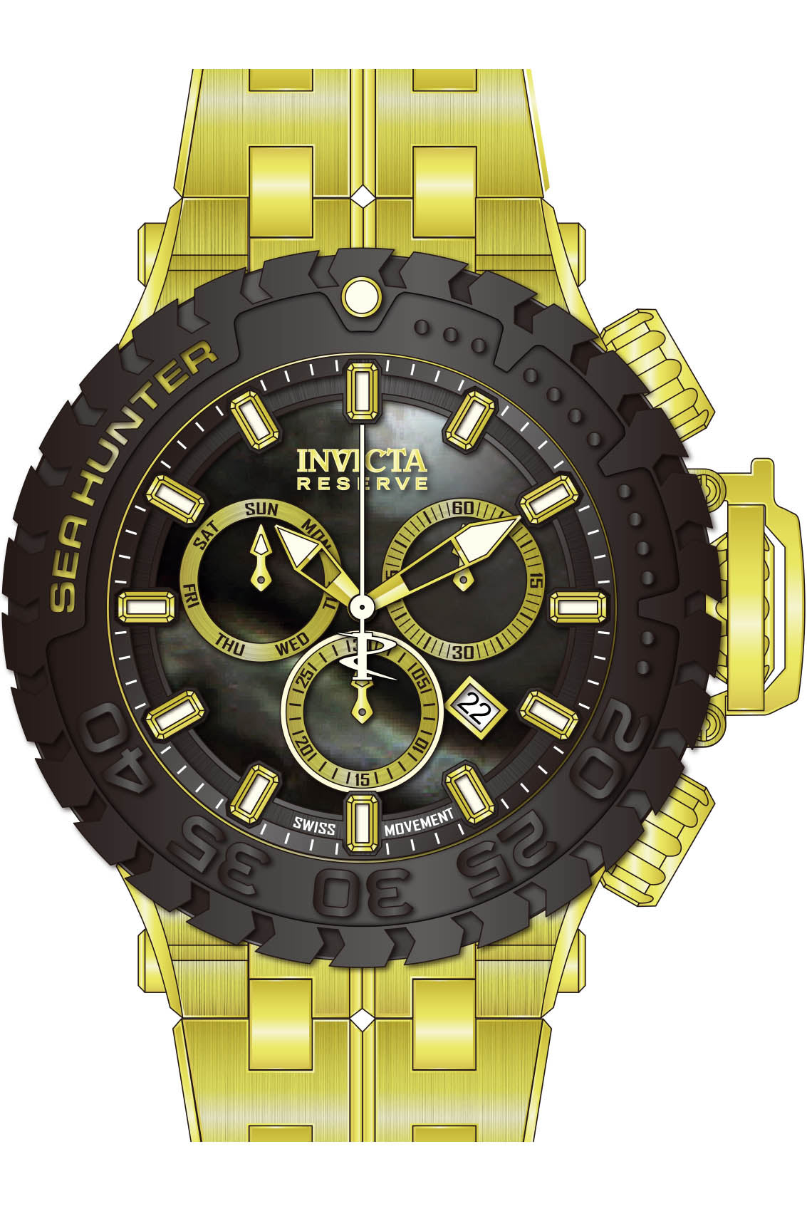 Band for Invicta Sea Hunter Men 39959 - Invicta Watch Bands