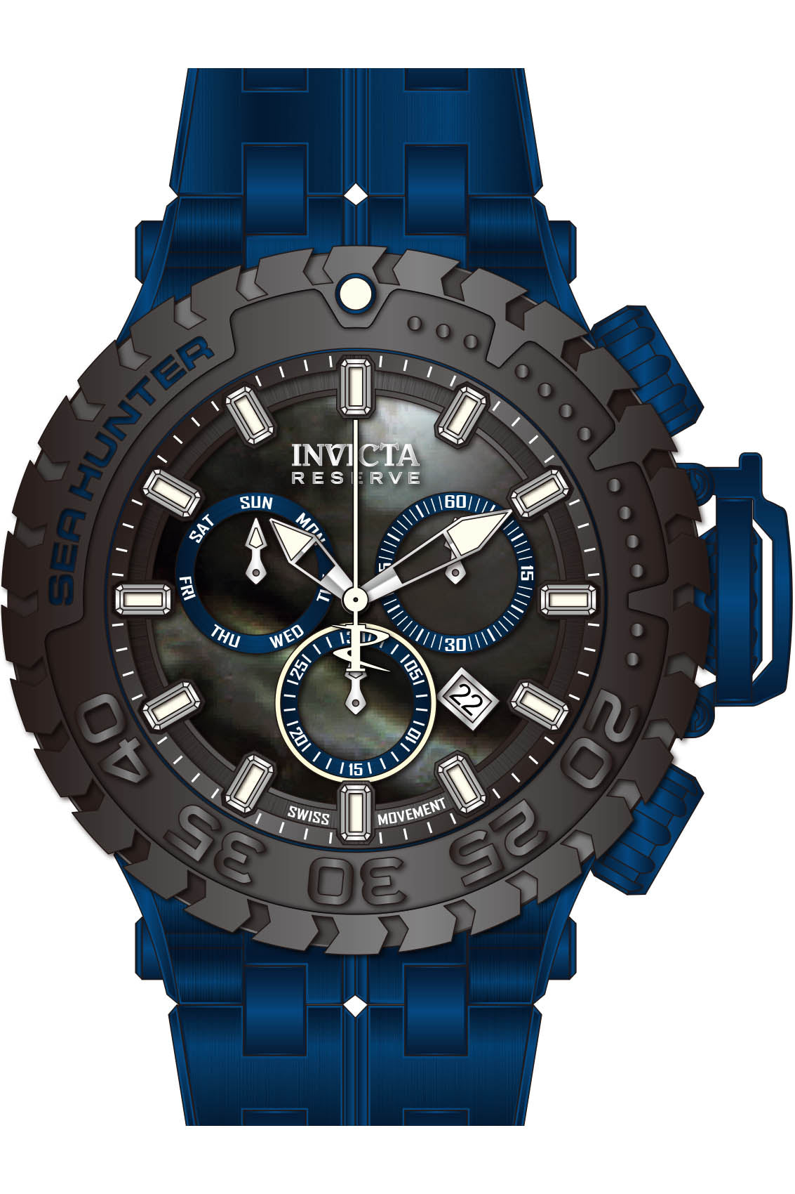 Band for Invicta Sea Hunter Men 39962