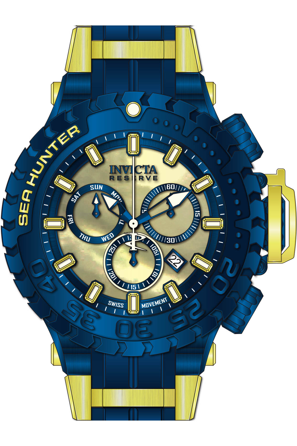 Band for Invicta Sea Hunter Men 41009