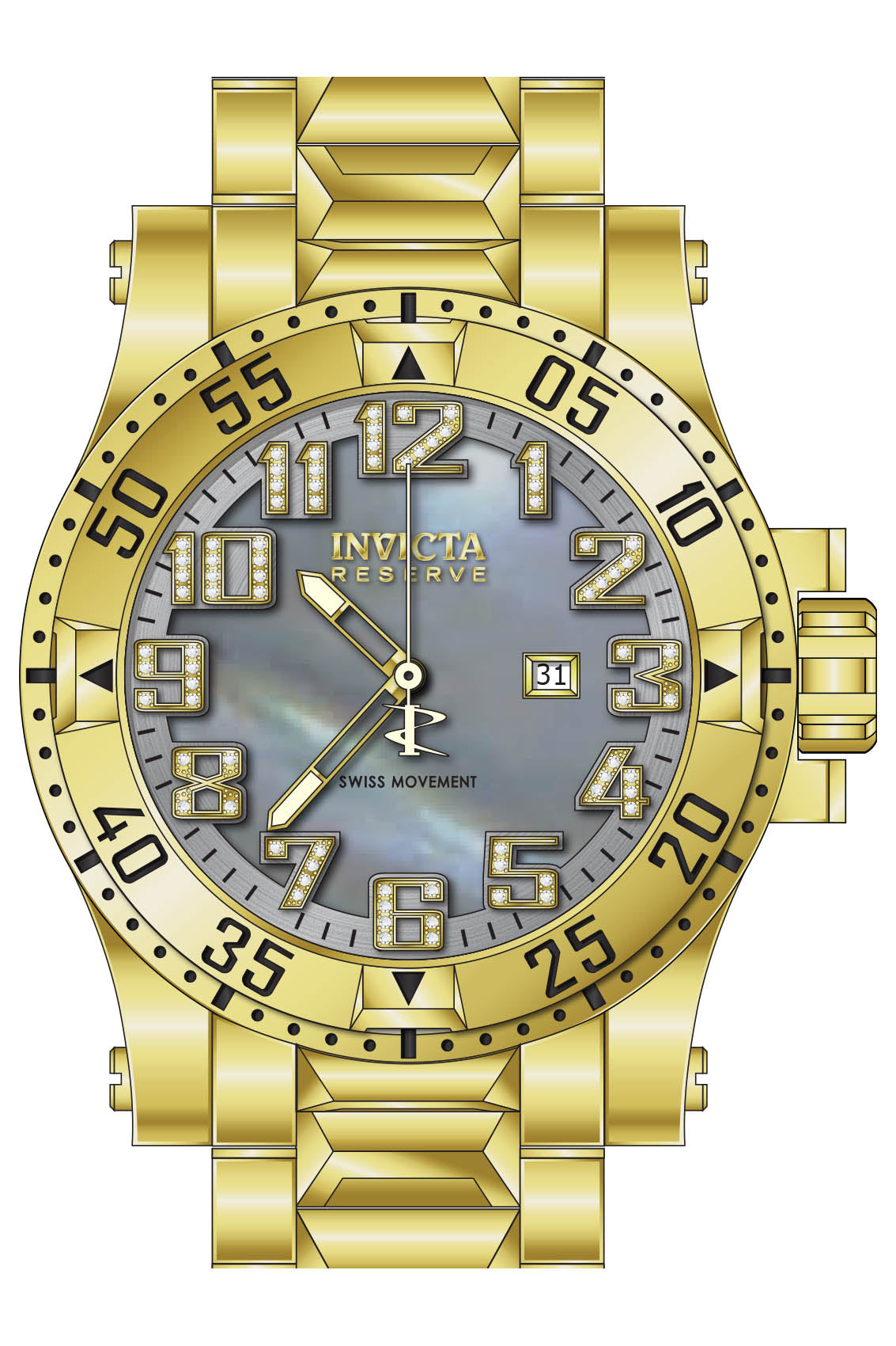 Invicta excursion reserve on sale gold