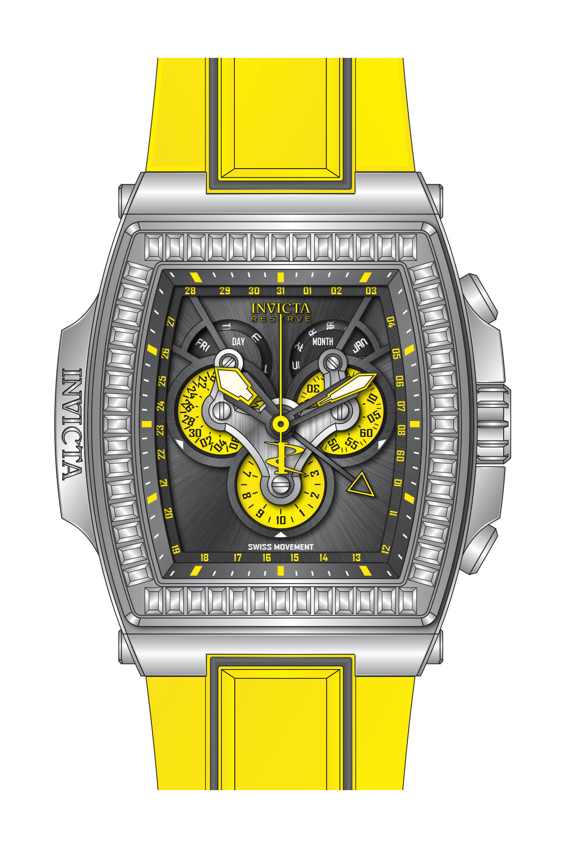 Band for Invicta S1 Rally Diablo Men None 43369