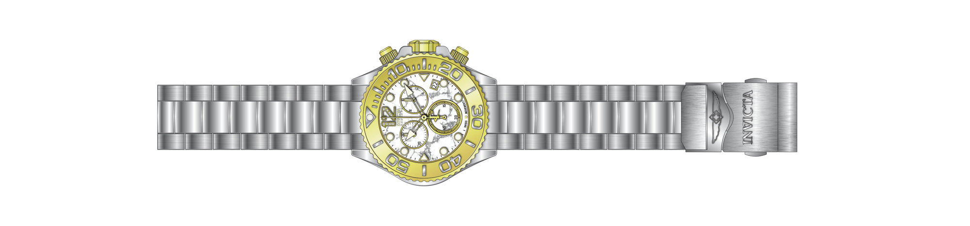 Band For Invicta Reserve Grand Diver Men 45371