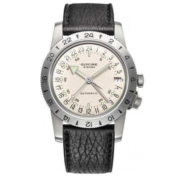 Glycine Men's GL1050 Airman Worldtimer GMT 40mm Quartz Watch - ShopHQ.com