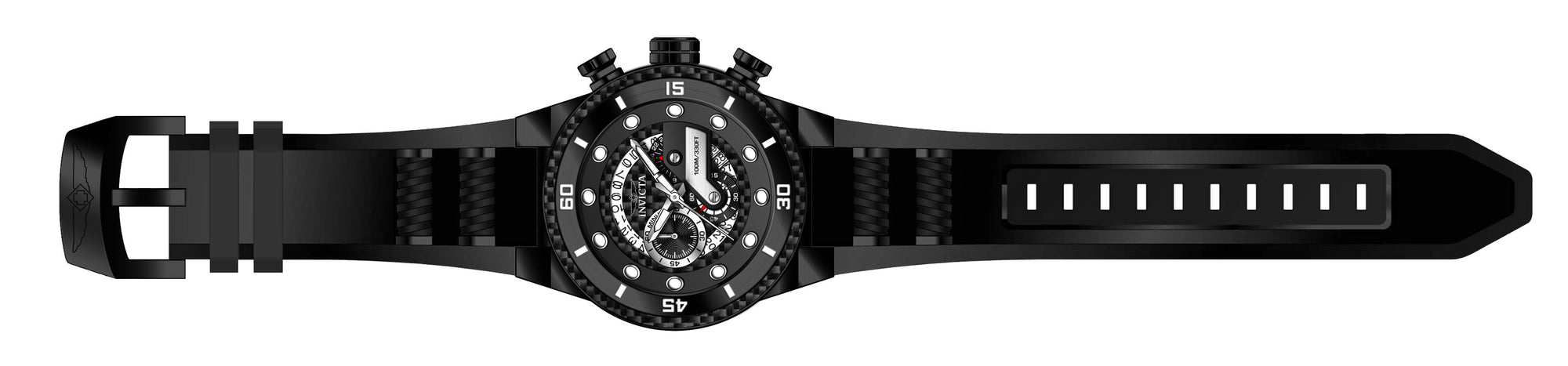 Invicta watch store black rubber band